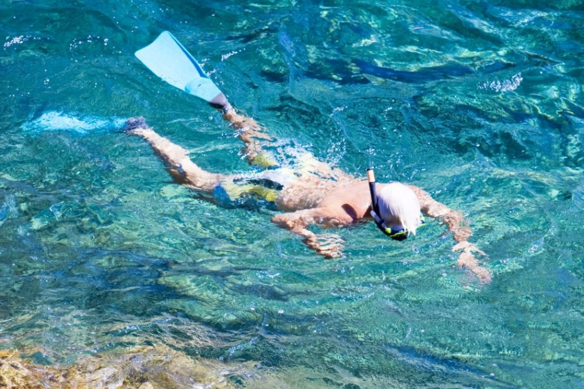 Roses en el mar: Marcha acuática y snorkel guiado