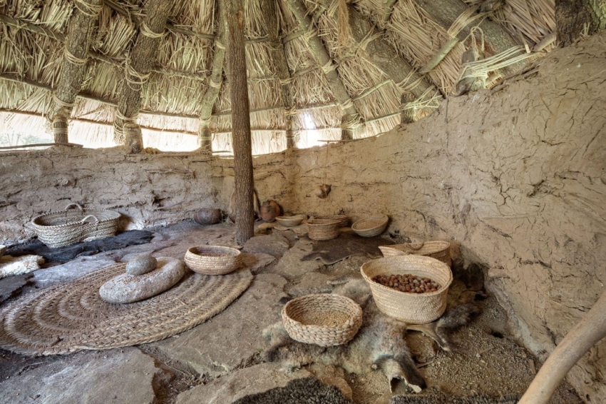 Visita al Parque Neolítico de la Draga de Banyoles (Visita Neolitic Draga Banyoles Cabanes Interior)