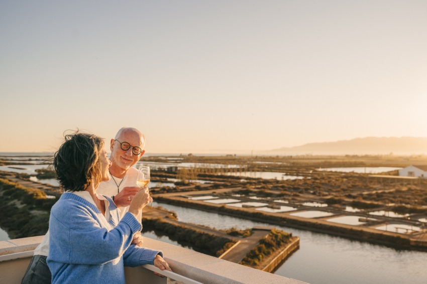 Posta de sol entre flamencs a MónNatura Delta de lEbre (Posta De Sol Entre Flamencs 19)