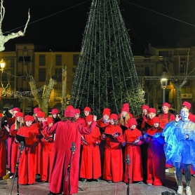 Arribada de la Polsim i encesa de les llums de Nadal de Balaguer