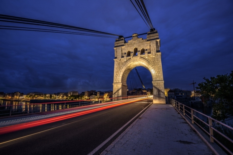 Amposta (Pont Amposta Riu Ebre De Nit)
