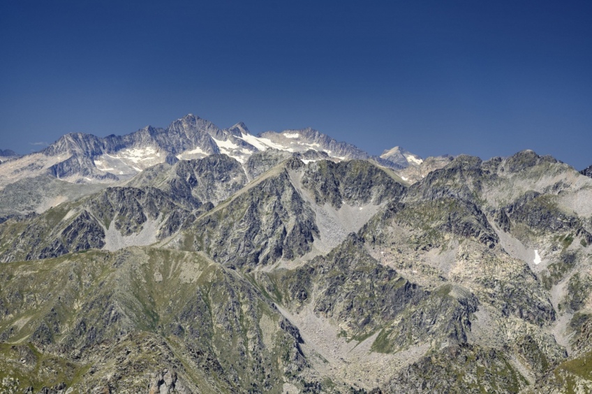 Peak of Peguera and Monestero from Espot